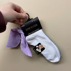 Steve Madden Embellished Quarter Socks